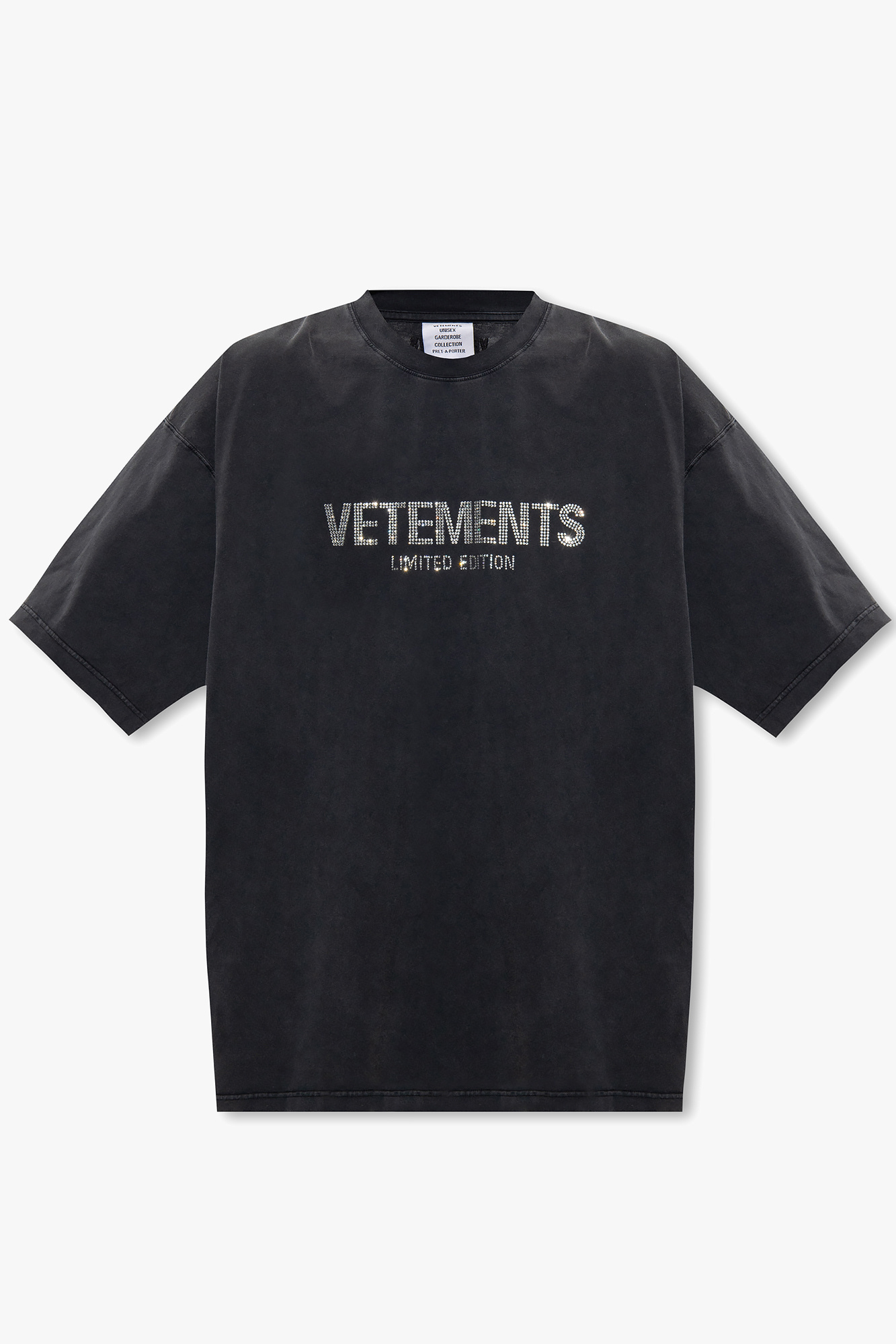 Black T-shirt with logo VETEMENTS - Vitkac HK